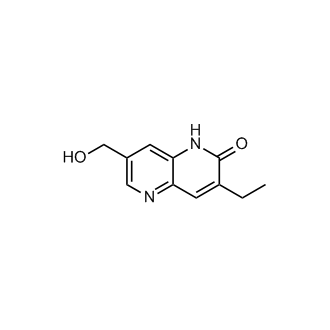 3-乙基-7-(羟甲基)-1,5-萘啶-2(1H)-酮结构式