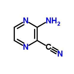 3-氨基吡嗪-2-甲腈结构式