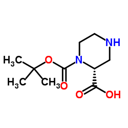 (R)-4-Boc-Piperazine-3-carboxylic acid Structure