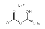 3-Hydroxybutyric acid-13C2 sodium Structure
