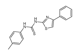 N-p-tolyl-N'-(4-phenylthiazol-2-yl)thiourea结构式