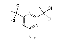 4,6-bis-(1,1-dichloro-ethyl)-[1,3,5]triazin-2-ylamine结构式