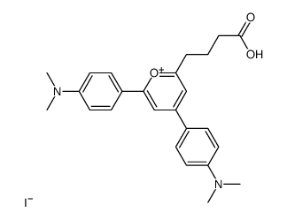 2-(3-carboxypropyl)-4,6-bis(4-N,N-dimethylaminophenyl)pyrylium iodide Structure