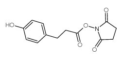 Benzenepropanoic acid,4-hydroxy-, 2,5-dioxo-1-pyrrolidinyl ester Structure