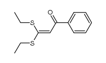 3,3-bis(ethylthio)-1-phenylprop-2-en-1-one结构式