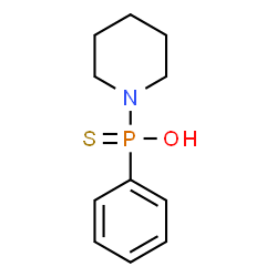 Phenyl(1-piperidinyl)phosphinothioic acid Structure