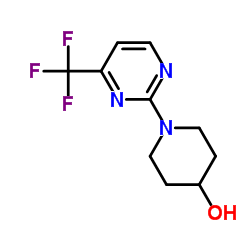 1-[4-(三氟甲基)-2-嘧啶基]-4-哌啶醇结构式