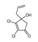 2,3-dichloro-4-hydroxy-4-prop-2-enylcyclopent-2-en-1-one Structure