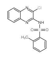 N-(3-氯-2-喹噁啉)-2-甲基苯磺酰胺结构式