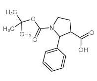 2-苯基吡咯烷-1,3-二羧酸-1-叔丁酯结构式