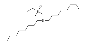 Chloro(ethyl)methyl{[methyl(dioctyl)silyl]methyl}silane结构式