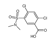 2,4-Dichlor-5-(N,N-dimethylsulfamyl)-benzoesaeure Structure