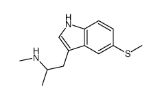 N-methyl-1-(5-methylsulfanyl-1H-indol-3-yl)propan-2-amine结构式
