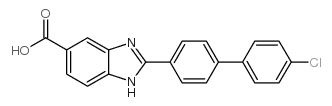 2-(4'-Chlorobiphenyl-4-yl)-1H-benzimidazole-5-carboxylic acid Structure