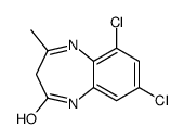 6,8-dichloro-4-methyl-1,3-dihydro-1,5-benzodiazepin-2-one Structure