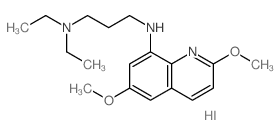 1,3-Propanediamine,N3-(2,6-dimethoxy-8-quinolinyl)-N1,N1-diethyl-, hydriodide(1:2) Structure