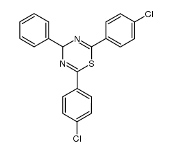 2,6-bis-(4-chloro-phenyl)-4-phenyl-4H-[1,3,5]thiadiazine Structure