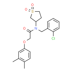 N-(2-chlorobenzyl)-2-(3,4-dimethylphenoxy)-N-(1,1-dioxidotetrahydrothiophen-3-yl)acetamide Structure