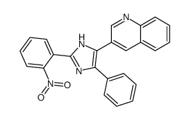 3-[2-(2-nitrophenyl)-5-phenyl-1H-imidazol-4-yl]quinoline Structure
