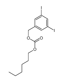Carbonic acid hexyl 3,5-diiodobenzyl ester结构式