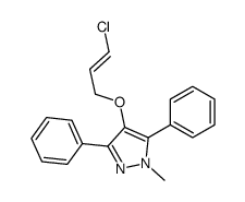 4-(3-chloroprop-2-enoxy)-1-methyl-3,5-diphenylpyrazole Structure
