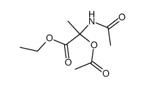 2-acetoxy-2-acetylamino-propionic acid ethyl ester Structure