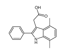 2-(4,7-dimethyl-2-phenyl-1H-indol-3-yl)acetic acid Structure