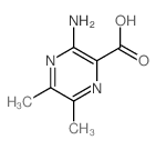 3-amino-5,6-dimethyl-pyrazine-2-carboxylic acid结构式