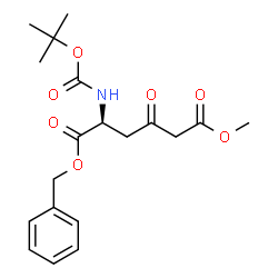 (S)-1-苄基6-甲基2-((叔丁氧基羰基)氨基)-4-氧代己二酸酯结构式