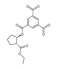 trans-2-[3,5-Dinitro-benzoyloxy]-cyclopentan-carbonsaeure-(1)-aethylester结构式