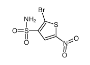 2-bromo-5-nitrothiophene-3-sulfonamide Structure