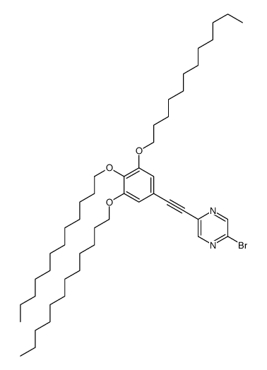 2-bromo-5-[2-(3,4,5-tridodecoxyphenyl)ethynyl]pyrazine Structure