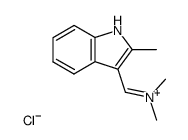 N-methyl-N-[(2-methyl-1H-indol-3-yl)methylene]methanaminium chloride结构式