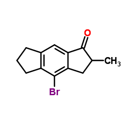 4-bromo-2-methyl-2,3,6,7-tetrahydros-indacen-1(5H)-one结构式