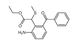 ethyl 2-(2-amino-6-benzoylphenyl)-2-(methylthio)acetate结构式