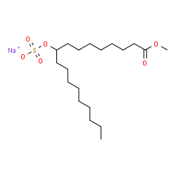 sodium 1-methyl 9(or 10)-(sulphonatooxy)octadecanoate Structure