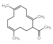 乙酸酐与三氟化硼和1,5,9-三甲基-1,5,9-环十二烷三烯的反应产物结构式