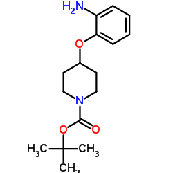 4-(2-氨基苯氧基)四氢-1(2H)-吡啶甲酸叔丁酯结构式