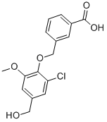 3-[[2-chloro-4-(hydroxymethyl)-6-methoxyphenoxy]methyl]-benzoic acid Structure