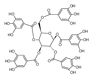 1,2,3,4,6-Penta-O-galloyl-beta-D-glucopyranose Structure