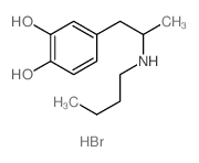 1,2-Benzenediol,4-[2-(butylamino)propyl]-, hydrobromide (1:1) Structure