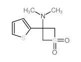 N,N-dimethyl-1,1-dioxo-3-thiophen-2-yl-thietan-3-amine Structure