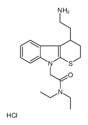 2-[4-(2-aminoethyl)-3,4-dihydro-2H-thiopyrano[2,3-b]indol-9-yl]-N,N-diethylacetamide,hydrochloride Structure