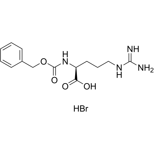 N-苄氧羰基-L-精氨酸氢溴酸盐结构式