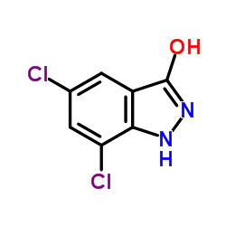 5,7-二氯-3-羟基-1H-吲唑结构式