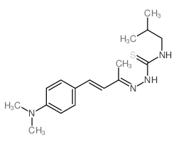 1-[[(E)-4-(4-dimethylaminophenyl)but-3-en-2-ylidene]amino]-3-(2-methylpropyl)thiourea Structure