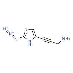 2-Propyn-1-amine,3-(2-azido-1H-imidazol-4-yl)- (9CI) Structure