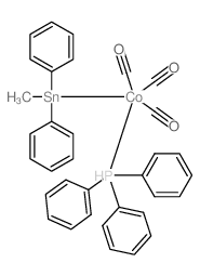 carbon monoxide,cobalt,methyl(diphenyl)tin,triphenylphosphanium结构式