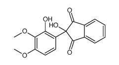 1,3-Indandione, 2-(3,4-dimethoxy-2-hydroxyphenyl)-2-hydroxy- Structure