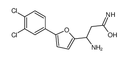 3-氨基-3-[5-(3,4-二氯苯基)-2-呋喃]-丙酸酰胺结构式